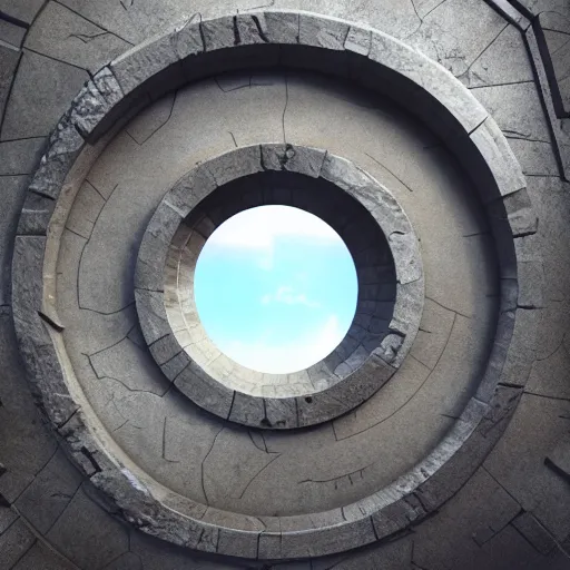 Image similar to stargate made of stone that form a circle, cinematic view, epic sky, 8K, octane render, unreal engine, dramatic lighting, cinematic, establishing shot, extremely high detail, foto realistic, cinematic lighting, post processed, concept art, high details, cinematic, 8k resolution, beautiful detailed, photorealistic, digital painting, artstation, concept art, smooth, sharp focus, artstation trending, octane render, unreal engine