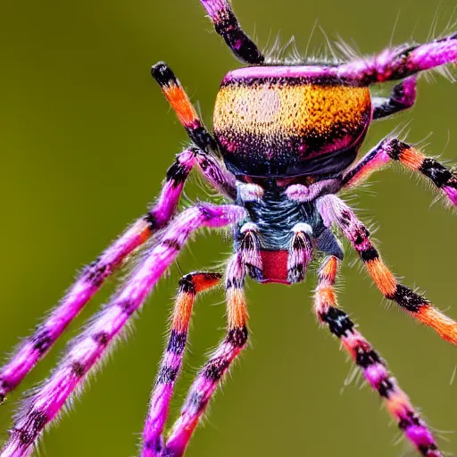 Image similar to a colorful spider hanging on its web. nature photography. macrophotography. NIKON D800E + 105mm f/2.8 @ 105mm, ISO 400, 1/1000, f/3.5