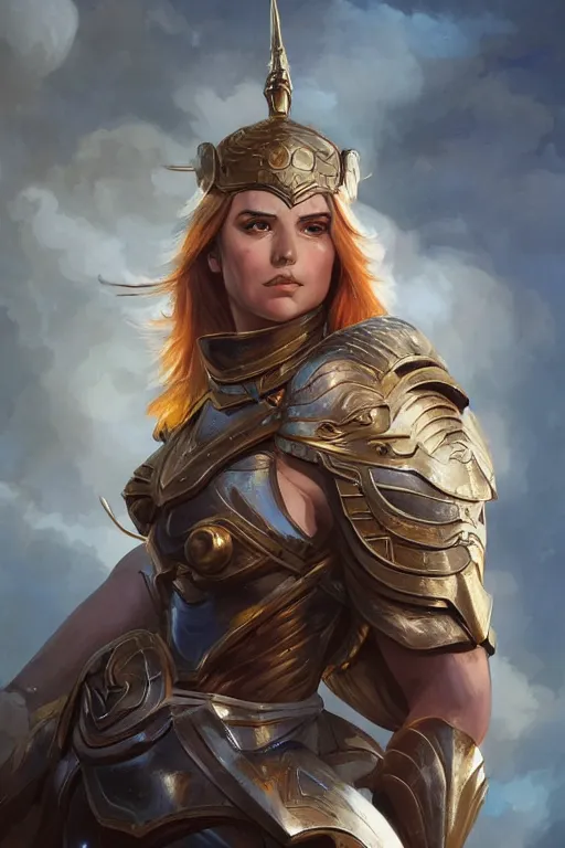 Image similar to amazon valkyrie athena, d & d, fantasy, portrait, highly detailed, headshot, digital painting, trending on artstation, concept art, sharp focus, illustration, art by artgerm and greg rutkowski and magali villeneuve