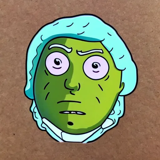 Prompt: morty from rick and morty as a pickle