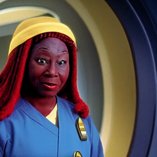 guinan from star trek wearing random kitchen tools on | Stable ...