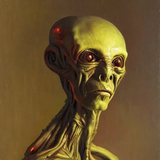 Image similar to alien by ilya repin