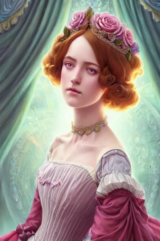 Image similar to a romatic dreamlike charming princess of legends character, victorian royal dresses, symmetrical, rose, maximalist, cg animation, riot enterainment, arcane, realistic, hyper detailed, masterpiece character select portrait, by artgerm, charlie bowater, anna dittmann, ilya kuvshinov, loish, drew struzan, 3 d