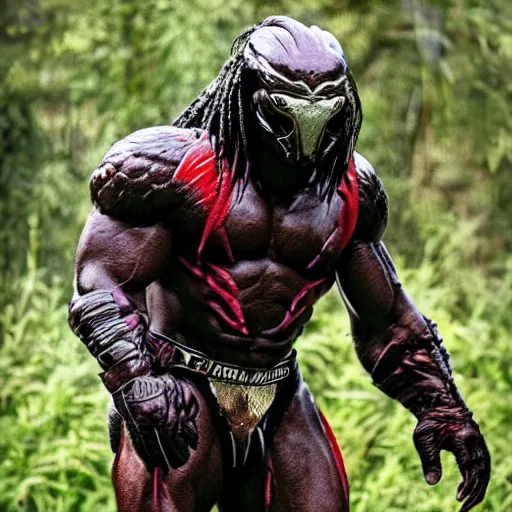 Image similar to the predator as a friendly furry pet. Photograph.