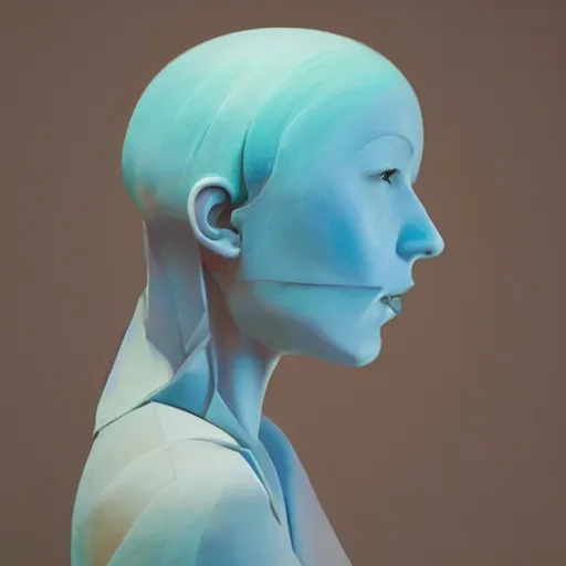 Image similar to abstract 3d female pastel sculpture by james jean and Jason Chan, redering, redshift, octane