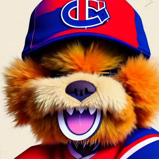 Image similar to anime Portrait of Youppi the Habs Montreal Canadiens Mascot as a very cute powerful and friendly pokemon, highly detailed anime, high evolution, 1990s, legendary, smooth, sharp focus, dynamic lighting, intricate, trending on ArtStation, illustration pokemon, art by WLOP