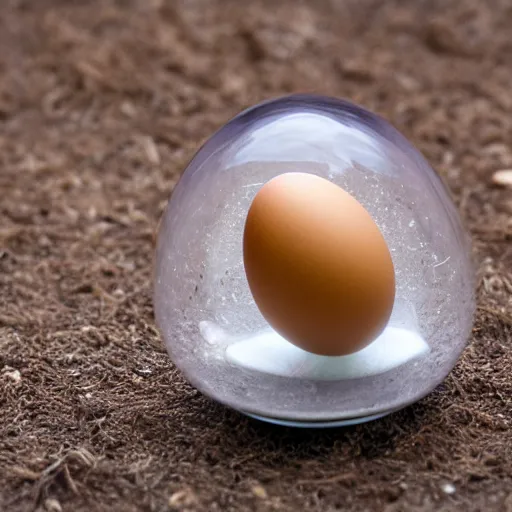 Image similar to hatching of a transparent golden egg