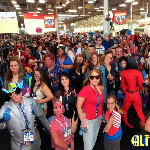 Image similar to where's waldo at comic con