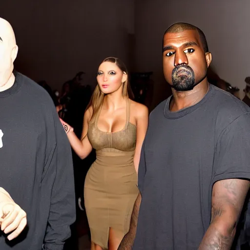 Image similar to kanye west meetup with gru from despicable me