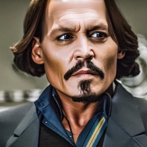 Image similar to johnny depp as captain picard