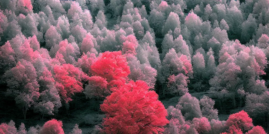 Prompt: colorful infrared photography of a forest, ir 5 5 0 nm, kolari