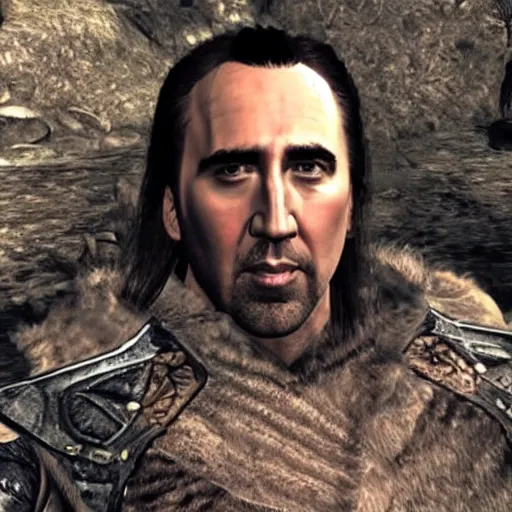 Prompt: Nicholas Cage in Skyrim