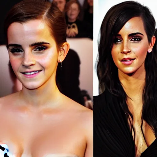 Image similar to Emma Watson and Kim Kardashian combined into a single person