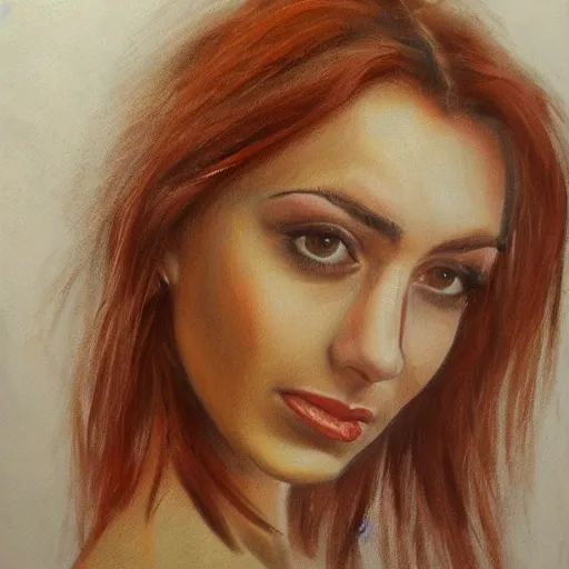 Image similar to Portrait of Bulgarian actress Neda Spasova, photorealistic