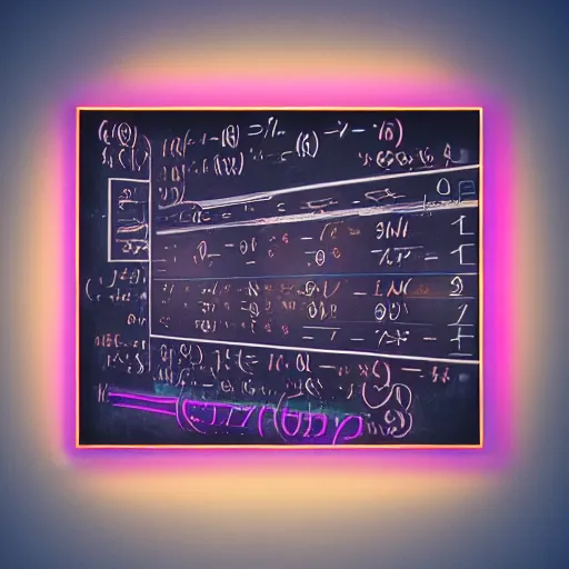 Image similar to mathematical equations in hoodie, chalkboard, portrait, vaporwave, synthwave, neon, vector graphics, cinematic, volumetric lighting, f 8 aperture, cinematic eastman 5 3 8 4 film, photorealistic