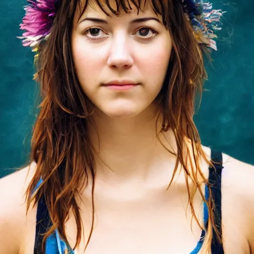 Image similar to a masterpiece portrait photo of a beautiful young woman yoga instructor who looks like a manic pixie dream girl mary elizabeth winstead, symmetrical face