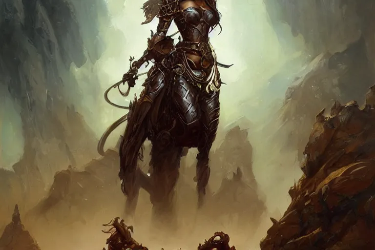 Prompt: A beautiful oil painting of a pretty girl in armor of snakes, by Lucas Graciano, Frank Frazetta, Greg Rutkowski, Boris Vallejo, epic, fantasy, character art, high fantasy