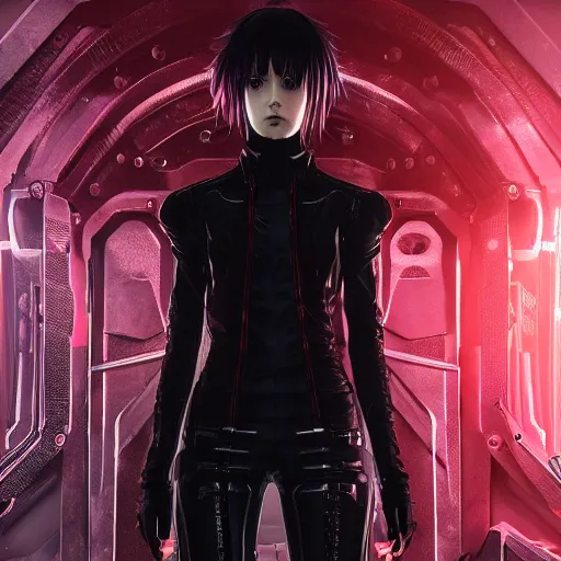 Image similar to killy from blame! posing full body portrait for a photo in the endless city of nightmares made of machines and motorcycles, futuristic, ultra realistic, concept art, intricate details, highly detailed, photorealistic, raytracing, octane render, 8 k