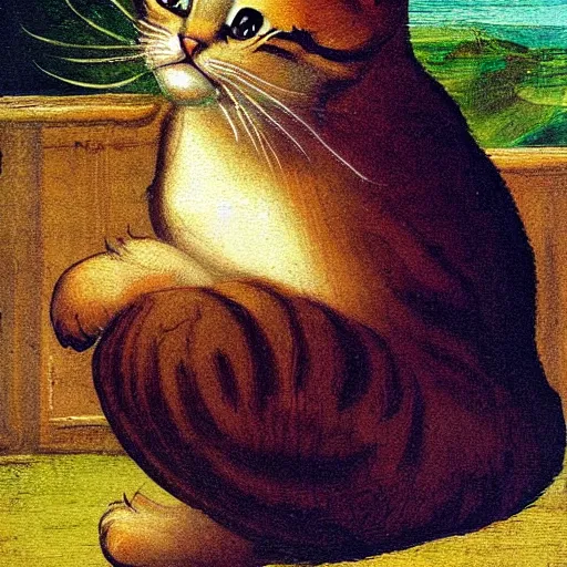 Prompt: cute cats painting by leonardo da Vinci