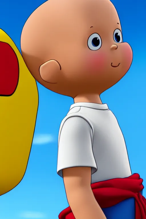 Prompt: caillou with hair, cinematic, detailed, ultra realistic, 4k