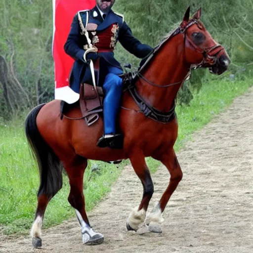 Image similar to santiago abascal santiago abascal riding a horse saving the planet from the clutches of communism