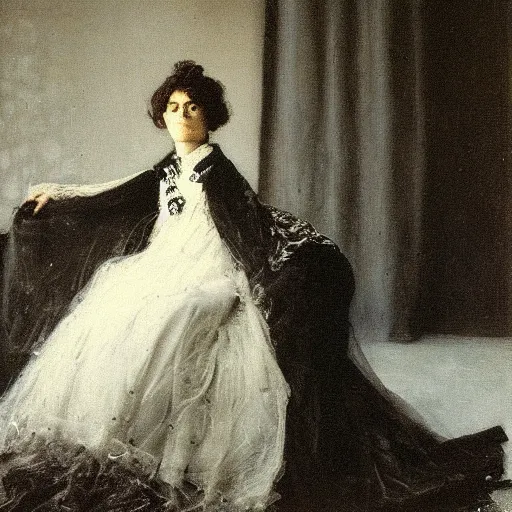 Image similar to portrait of a ghost by alfred stevens