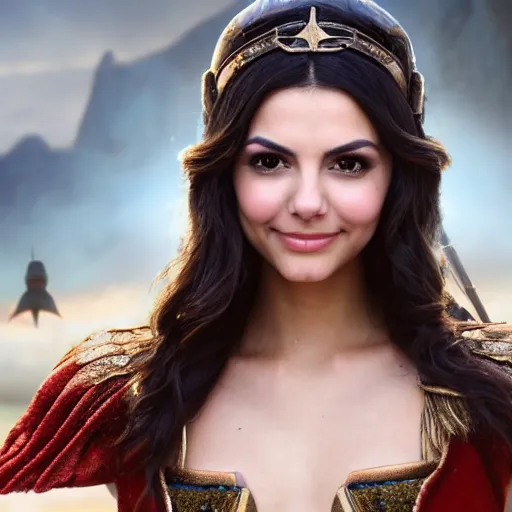 Image similar to victoria justice with huge chest as princess padme in star wars, 8k resolution, full HD, cinematic lighting, award winning, anatomically correct