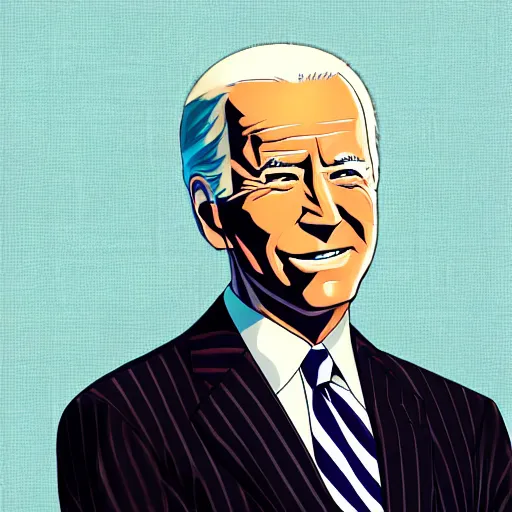 Image similar to “joe Biden anime key visual, pixiv”