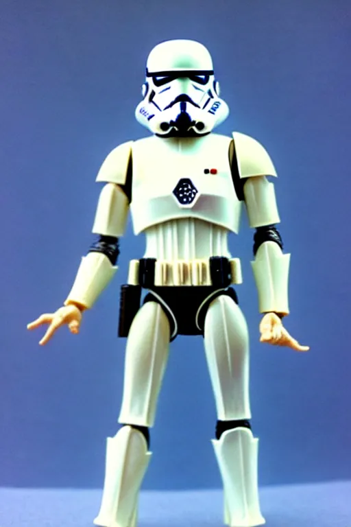 Image similar to 1 9 8 6 kenner action figure, 5 points of articulation, heroic human proportions, sci fi, high detail, t - pose, star wars, warhammer 4 0 0 0