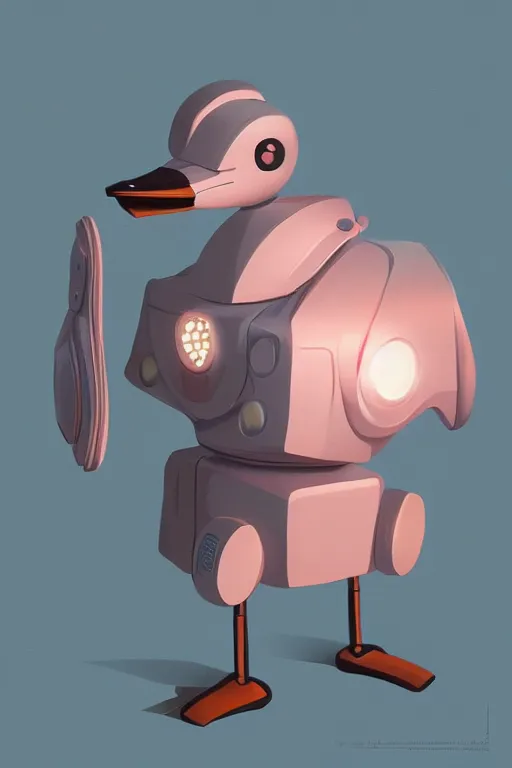 Image similar to robot duck concept, detailed, sharp focus, pastel, intricate, realistic, smooth, volumetric lighting, digital painting, by miyazaki