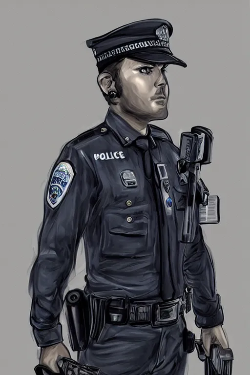 Image similar to police officer, greater manchester police, highly detailed, digital art, sharp focus, trending on art station