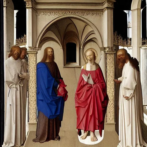 Prompt: deposition of christ by van der weyden, high quality, realism