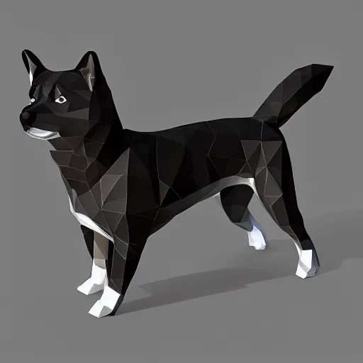 Image similar to Shiba Inu PlayStation 2 model, low poly