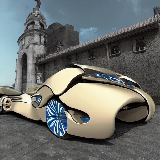 Image similar to hybrid vehicle inspired by salvador dali, award - winning design, modern art, design, detailed, unreal engine, photorealistic