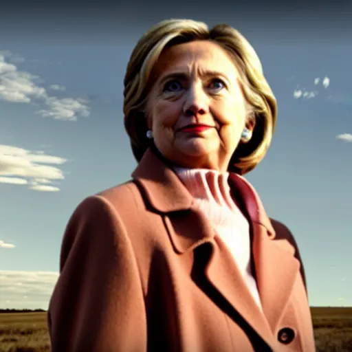 Image similar to cinematic shot of hillary clinton in breaking bad