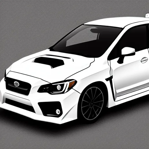 Image similar to a cell shaded 2 0 1 9 wrx