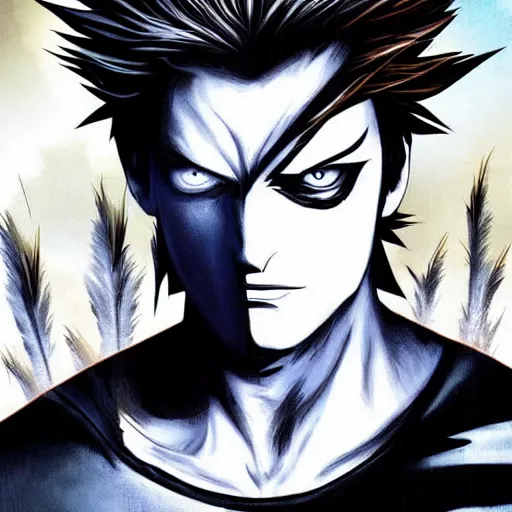 Image similar to Wolverine in death note digital art 4K detailed super realistic