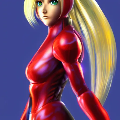 Image similar to Samus Aran Zero Suit Metroid By Protomonkey Art 3d Cgsociety by Artgerm