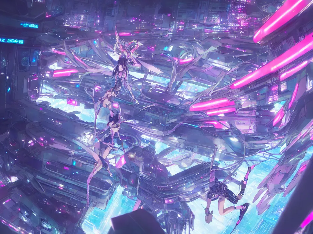 Prompt: anime visual futuristic female cyber airforce, on cyberpunk neon light tokyo rooftop, ssci - fi and fantasy, intricate and very beautiful, human structure, concept art by kyoto studio, sharp focus, anime fantasy illustration by rossdraws and magali villeneuve and liya nikorov and luxearte, frostine engine