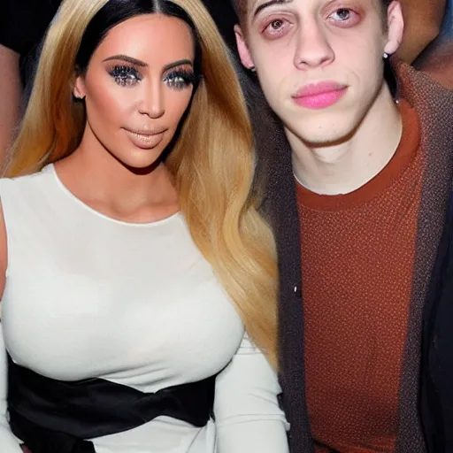 Image similar to love-child of Pete Davidson and Kim Kardashian,