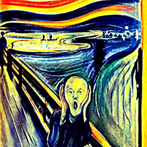 Prompt: the scream painted by Pablo Picasso