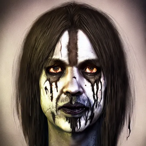 Image similar to portrait of limahl as a zombie with cuts on face, 7 days to die zombie, fine art, award winning, intricate, elegant, sharp focus, cinematic lighting, highly detailed, digital painting, 8 k concept art, art by guweiz and z. w. gu, masterpiece, trending on artstation, 8 k