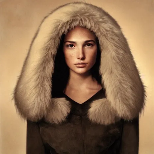 Prompt: a masterpiece portrait photo of a beautiful young woman who looks like an eskimo gal gadot, symmetrical face