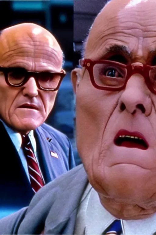 Prompt: Rudy Giuliani in Akira (1988) anime movie, powerful floating, highly detailed