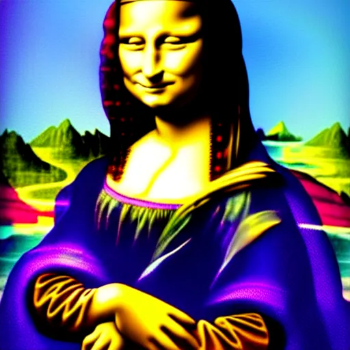 Image similar to mona lisa by lisa frank and jim lee