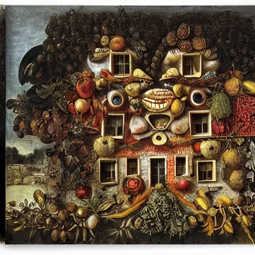 Image similar to a house by arcimboldo, giuseppe