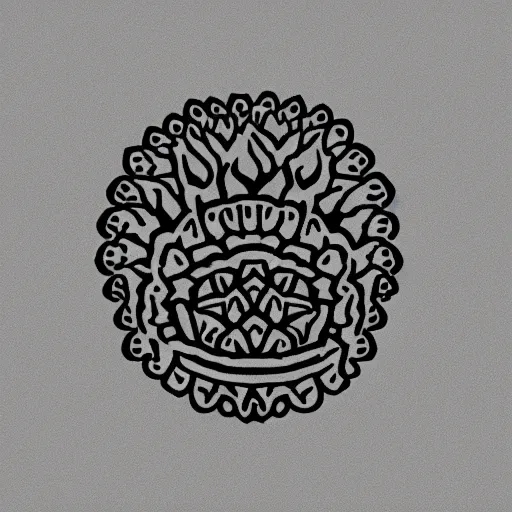 Image similar to coorperate logo romanesco simple illustrator stencil on white background