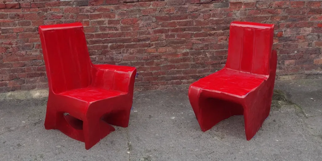 Image similar to evil red brick chair