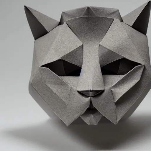 Prompt: cat origami 8 k detailed,