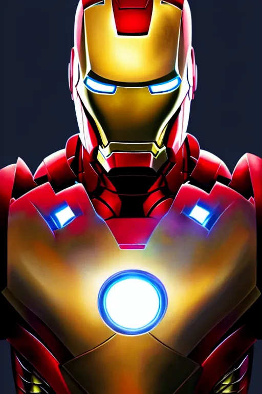 Prompt: Iron Man, fantasy, portrait, sharp focus, intricate, elegant, digital painting, artstation, matte, highly detailed, concept art, illustration, ambient lighting, art by Don Bluth